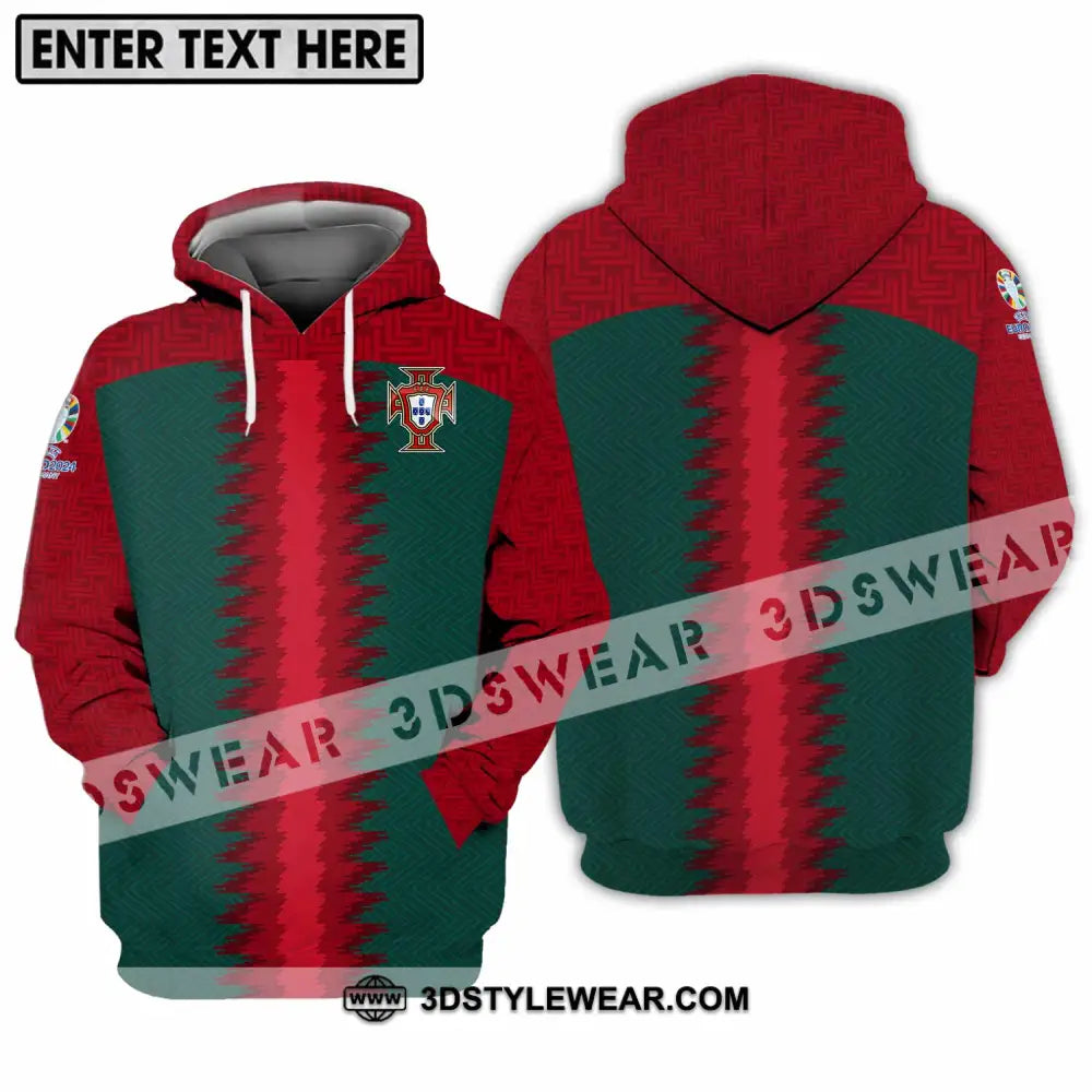 Unisex Shirt - Custom Name And Number Portugal Team Hoodie / S T-Shirt