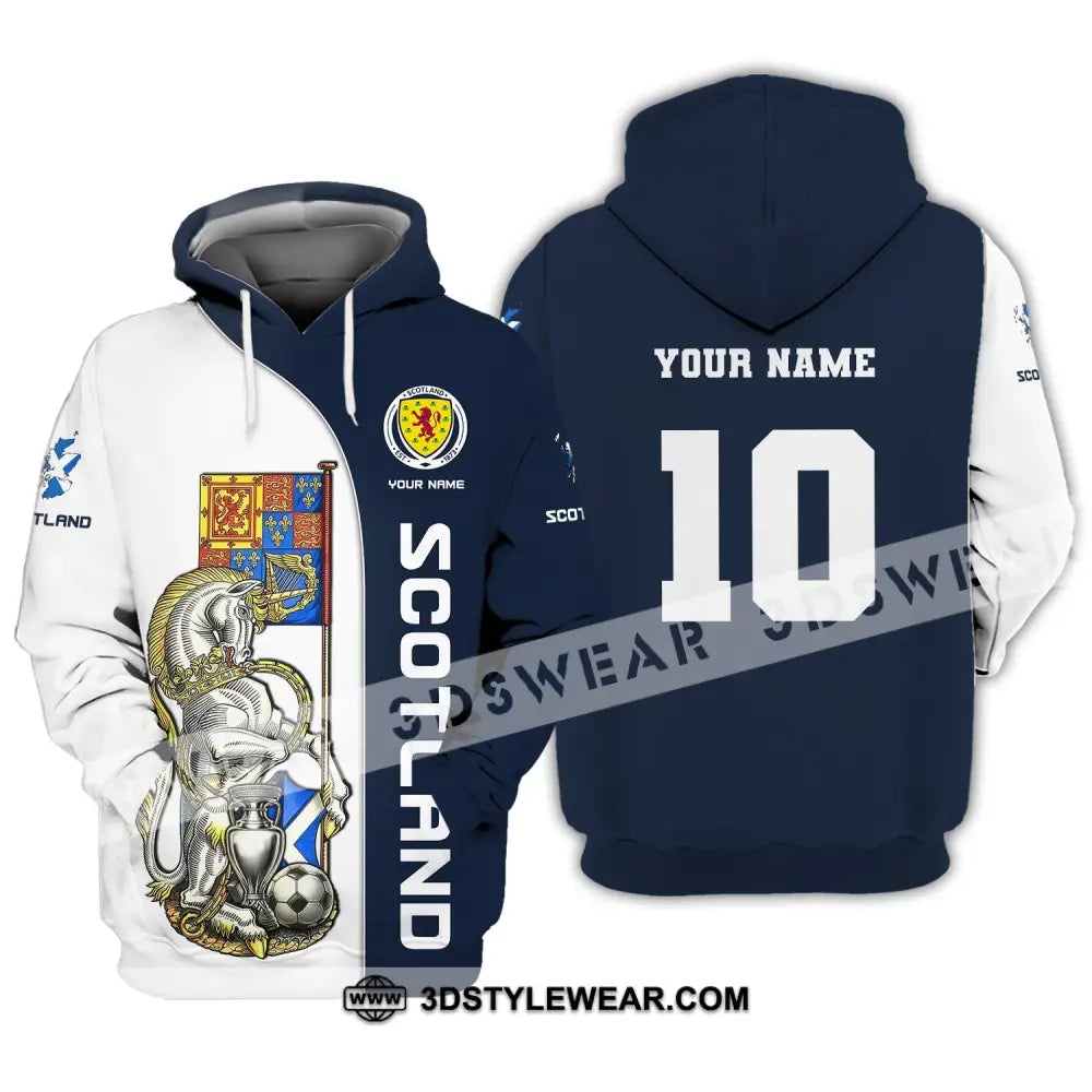 Unisex Shirt Custom Name And Number Scotland Football Polo Long Sleeve Euro 2024 Hoodie / S T-Shirt