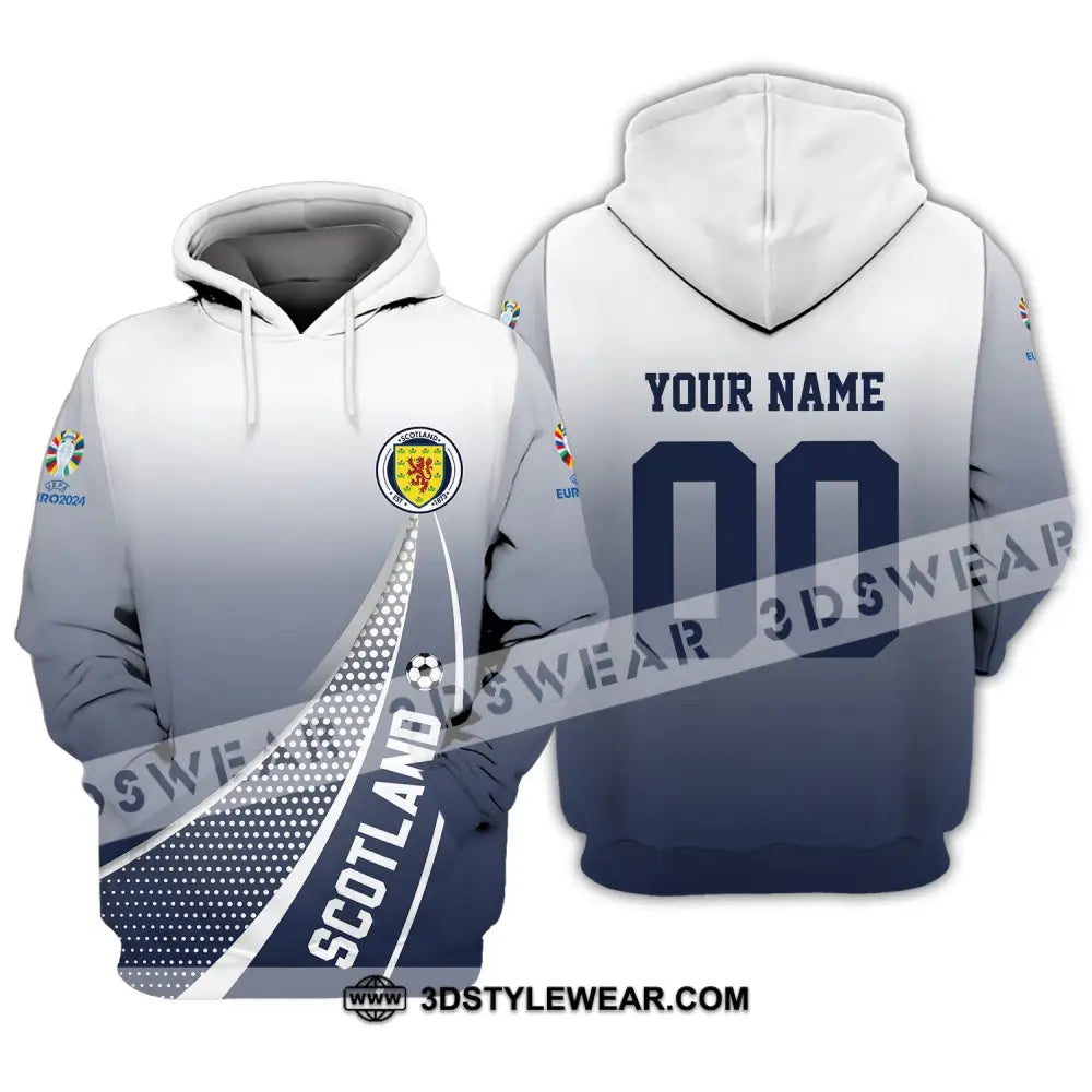 Unisex Shirt - Custom Name And Number Scotland National Team Euro 2024 Hoodie / S T-Shirt