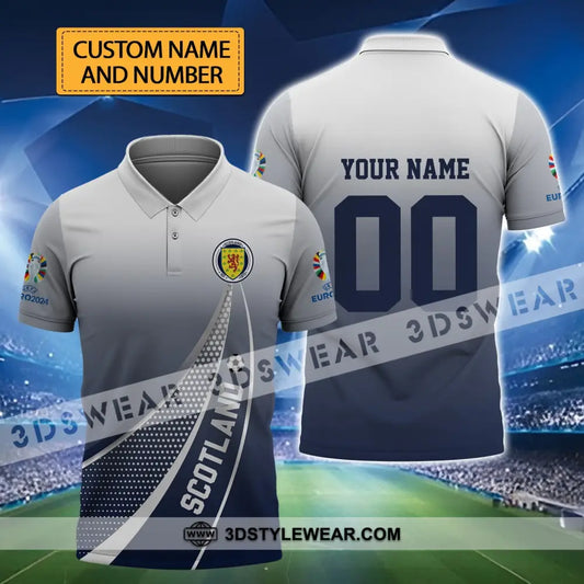 Unisex Shirt - Custom Name And Number Scotland National Team Euro 2024 T-Shirt