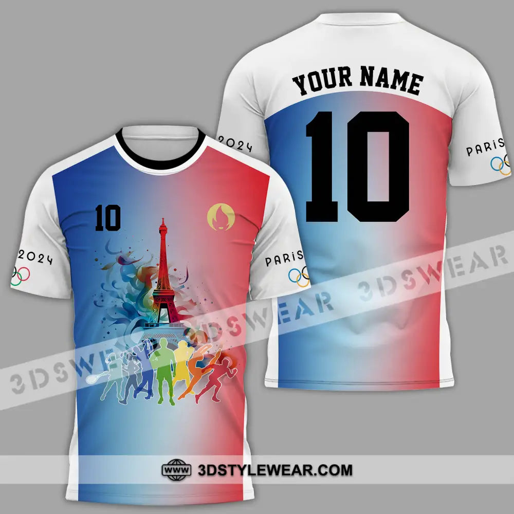 Unisex Shirt - Custom Name And Number Sports Olympic 2024 In Paris T-Shirt / S T-Shirt