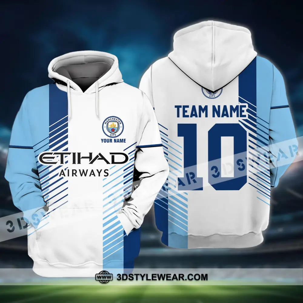 Unisex Shirt - Custom Name And Number The Sky Blues Lover Hoodie / S T-Shirt