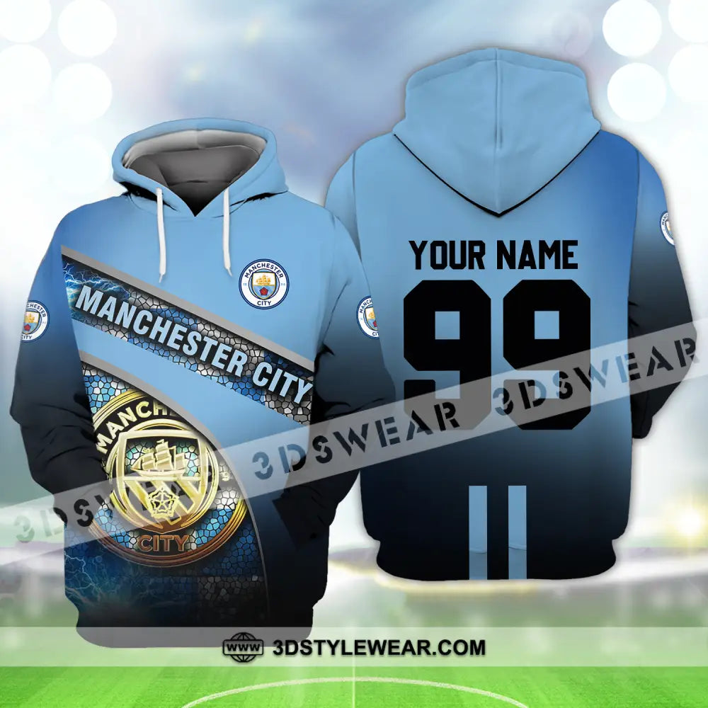 Unisex Shirt - Custom Name And Number The Sky Blues Lover Hoodie / S T-Shirt