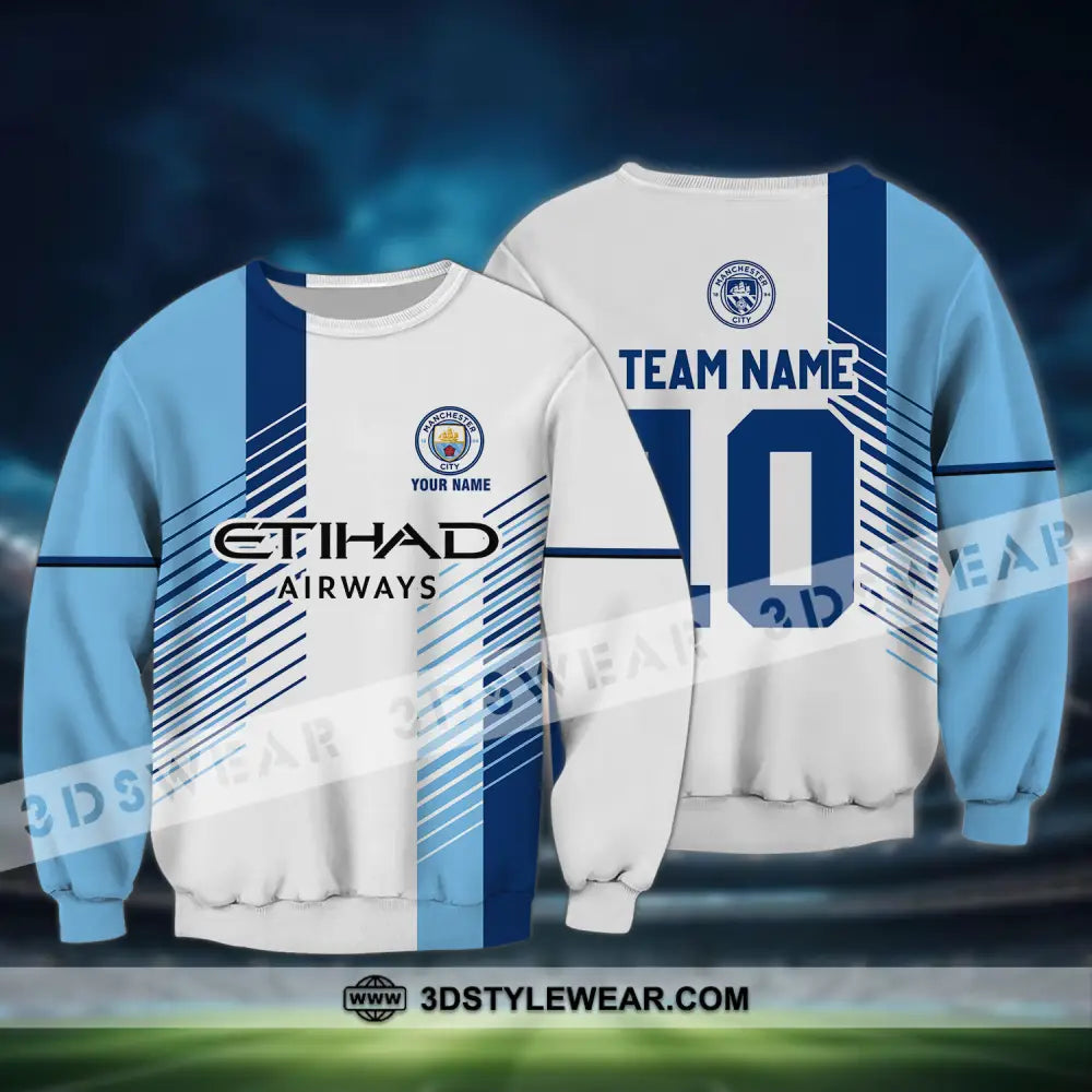 Unisex Shirt - Custom Name And Number The Sky Blues Lover Long Sleeve / S T-Shirt