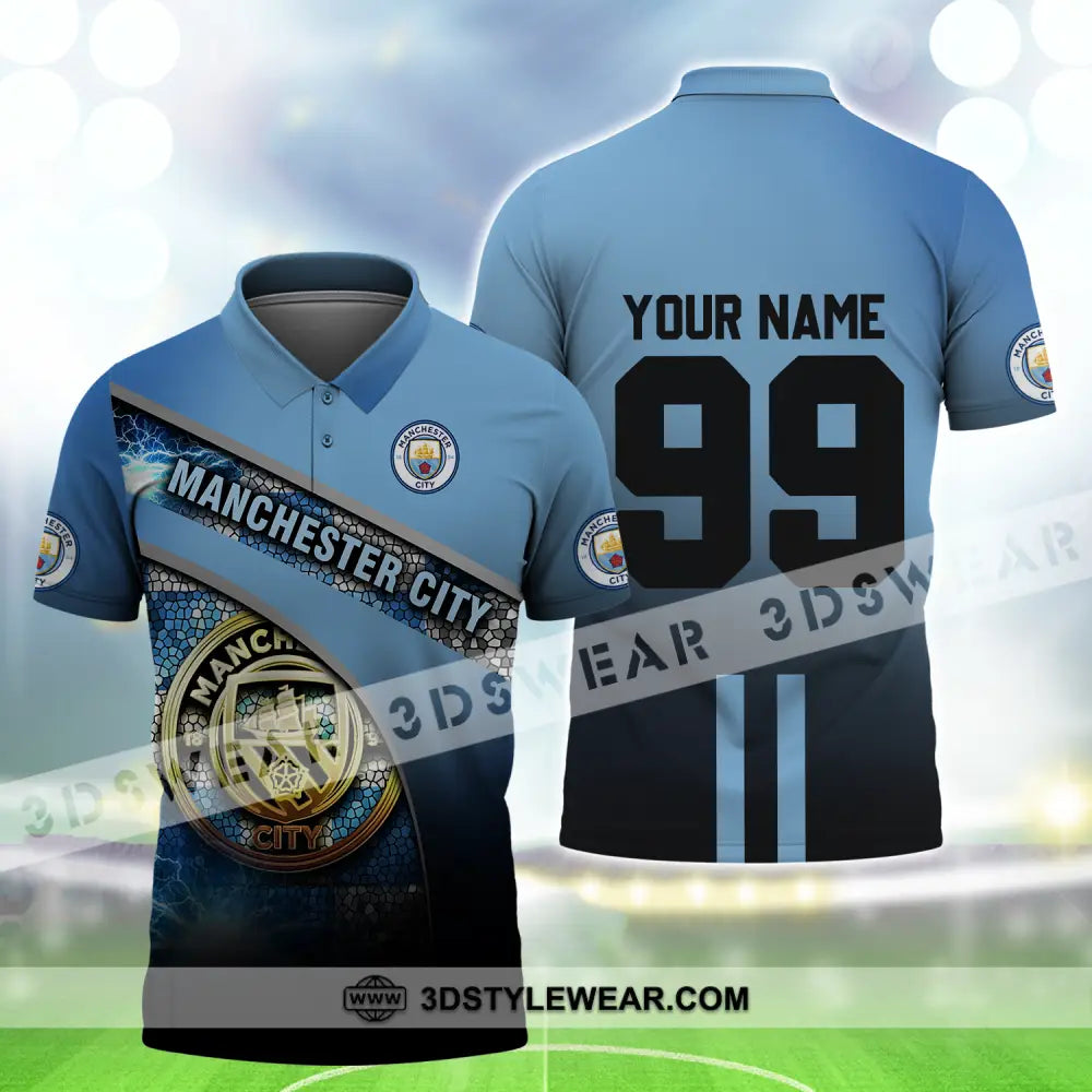 Unisex Shirt - Custom Name And Number The Sky Blues Lover Polo / S T-Shirt