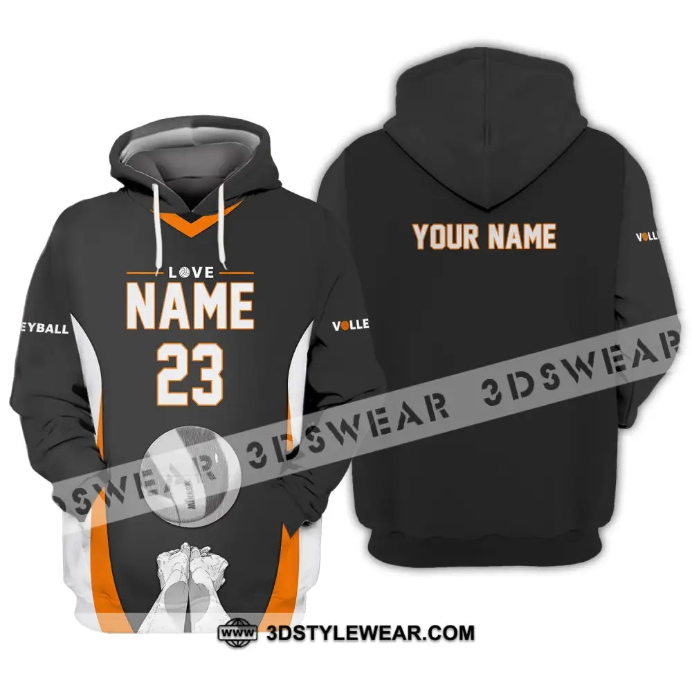 Unisex Shirt Custom Name And Number Volleyball Hoodie Team T-Shirt Gift For Players / S