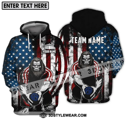 Unisex Shirt - Custom Name And Team America King Kong Bowling Hoodie / S T-Shirt