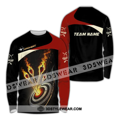 Unisex Shirt Custom Name And Team Archer Archery Uniform Gift Long Sleeve / S T-Shirt