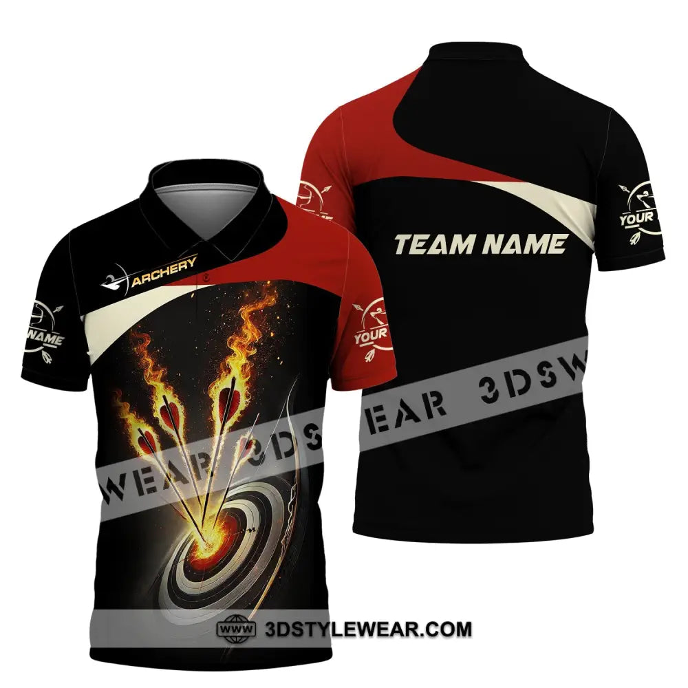 Unisex Shirt Custom Name And Team Archer Archery Uniform Gift Polo / S T-Shirt