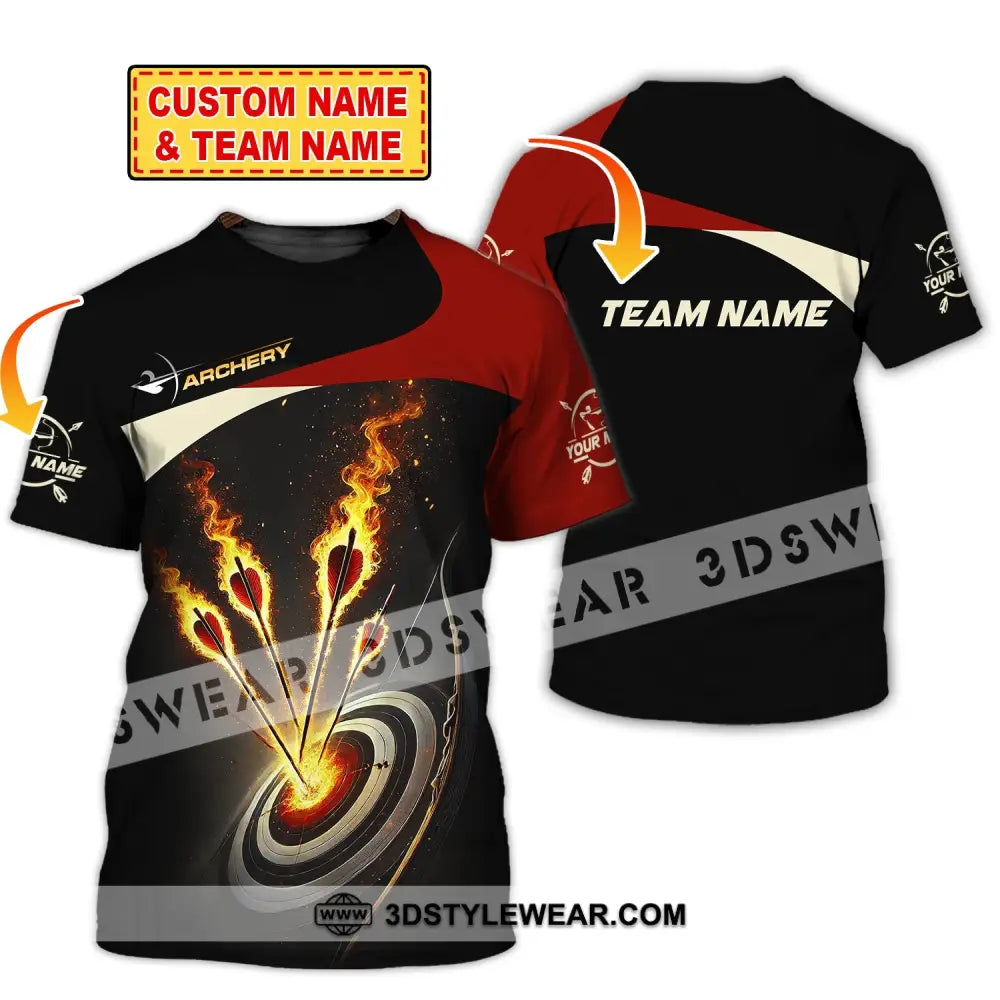 Unisex Shirt Custom Name And Team Archer Archery Uniform Gift T-Shirt