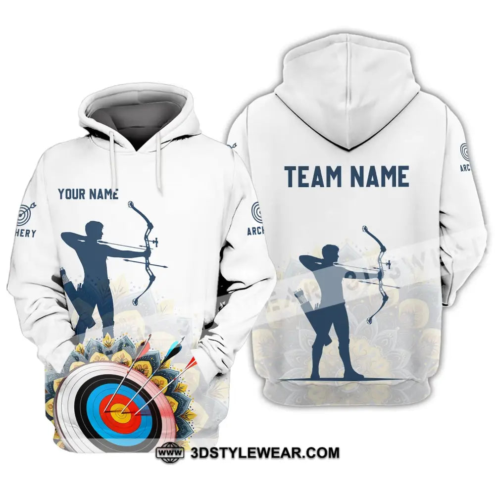 Unisex Shirt - Custom Name And Team Archery Lover Hoodie / S T-Shirt