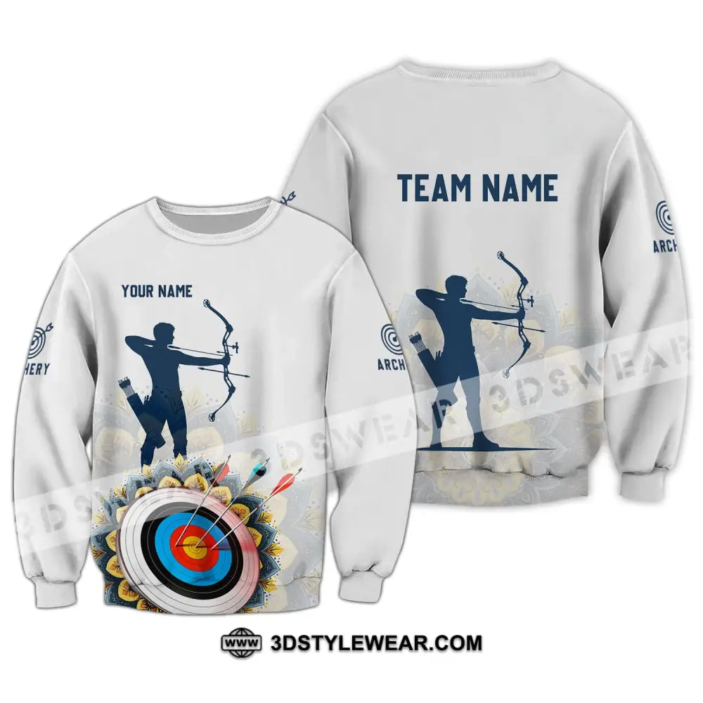 Unisex Shirt - Custom Name And Team Archery Lover Long Sleeve / S T-Shirt