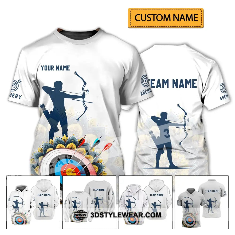 Unisex Shirt - Custom Name And Team Archery Lover T-Shirt