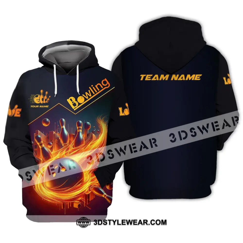 Unisex Shirt Custom Name And Team Bowling Club Polo Hoodie / S T-Shirt