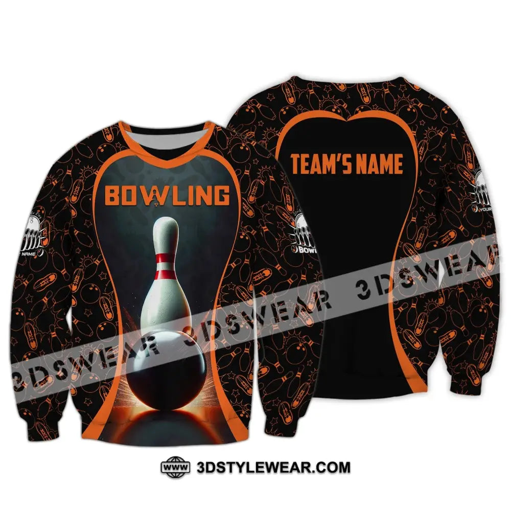 Unisex Shirt Custom Name And Team Bowling Club Polo Long Sleeve / S T-Shirt