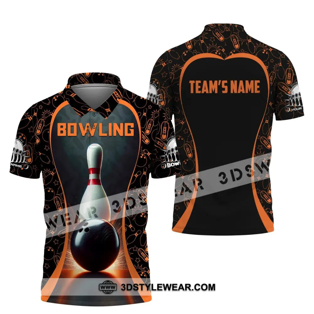 Unisex Shirt Custom Name And Team Bowling Club Polo / S T-Shirt