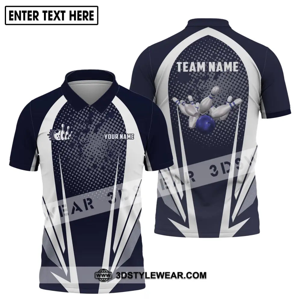 Unisex Shirt - Custom Name And Team Bowling Hoodie Lover Gift Polo / S T-Shirt