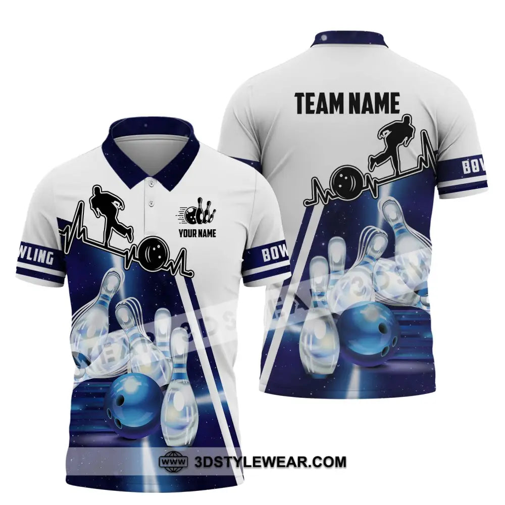 Unisex Shirt - Custom Name And Team Bowling Hoodie Lover Gift Polo / S T-Shirt