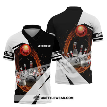 Unisex Shirt - Custom Name And Team Bowling Hoodie Polo Lover Gift Player / S T-Shirt