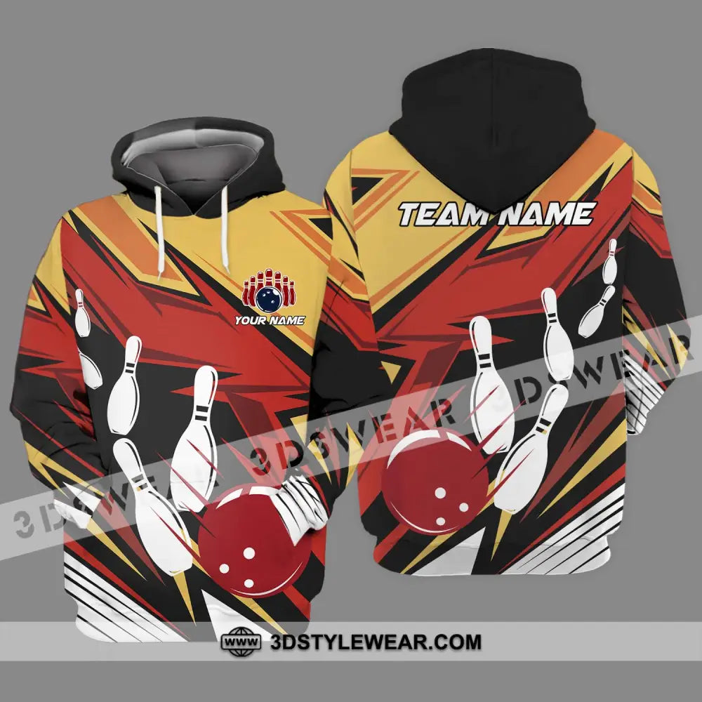 Unisex Shirt - Custom Name And Team Bowling Lover Hot Color Hoodie / S T-Shirt