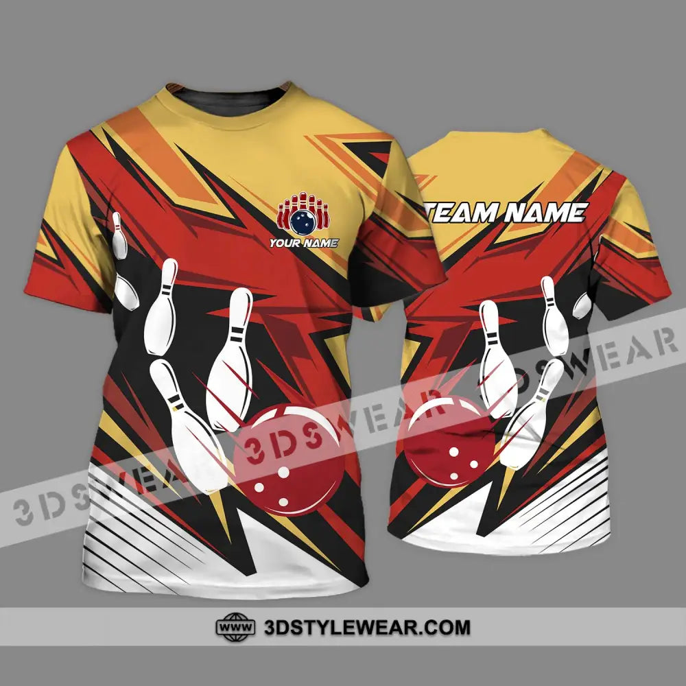 Unisex Shirt - Custom Name And Team Bowling Lover Hot Color T-Shirt / S T-Shirt