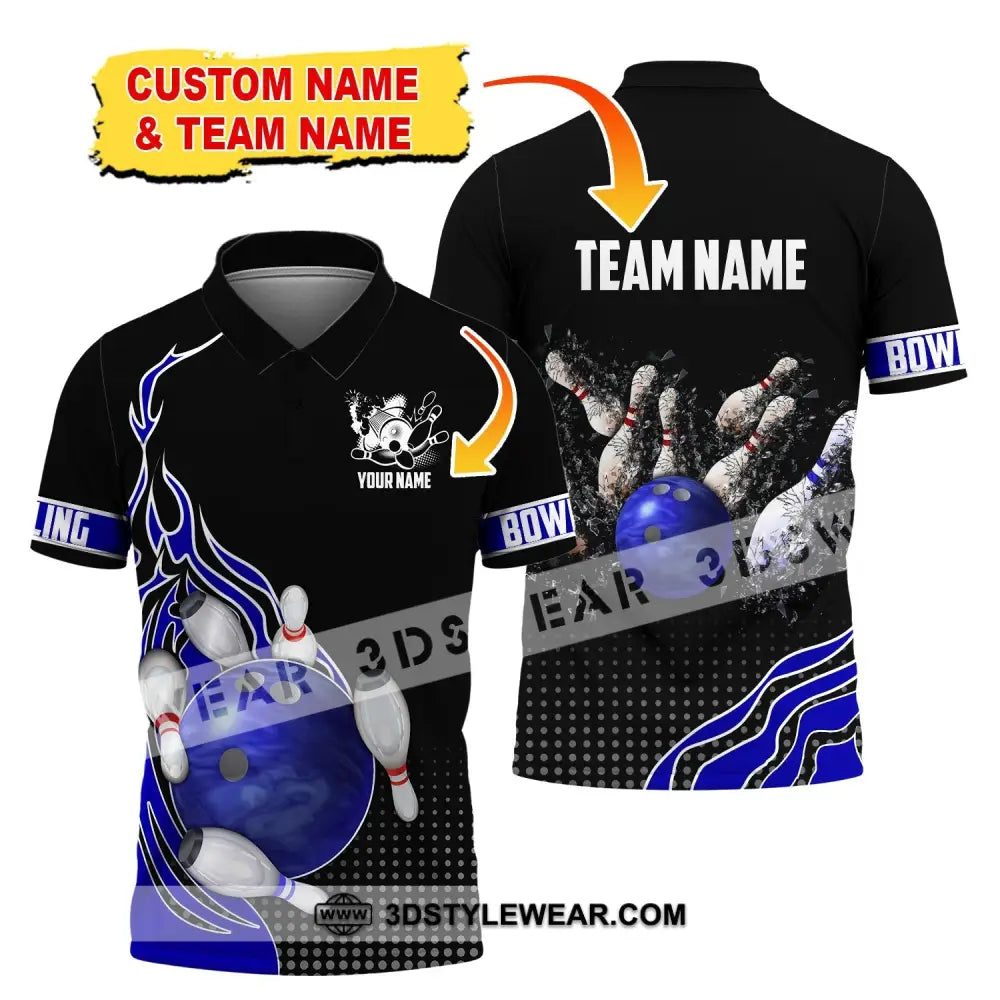 Unisex Shirt Custom Name And Team Bowling Polo Club Uniform T-Shirt