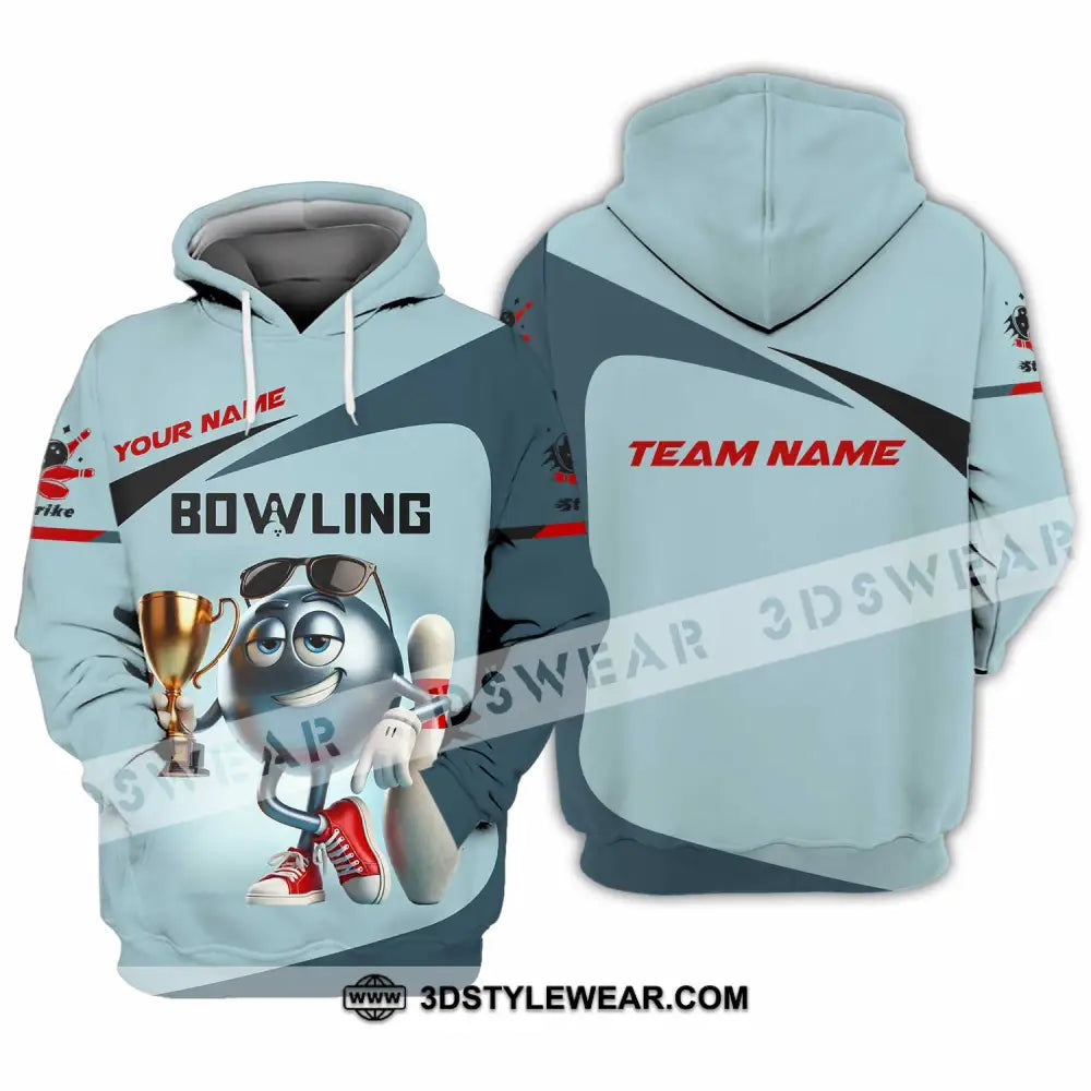 Unisex Shirt Custom Name And Team Bowling Polo Long Sleeve Love T-Shirt Hoodie / S T-Shirt