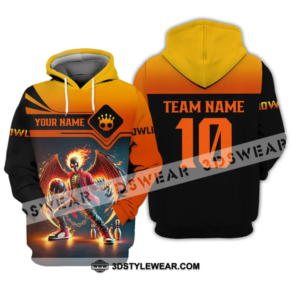 Unisex Shirt Custom Name And Team Bowling Polo Long Sleeve Love T-Shirt Hoodie / S T-Shirt