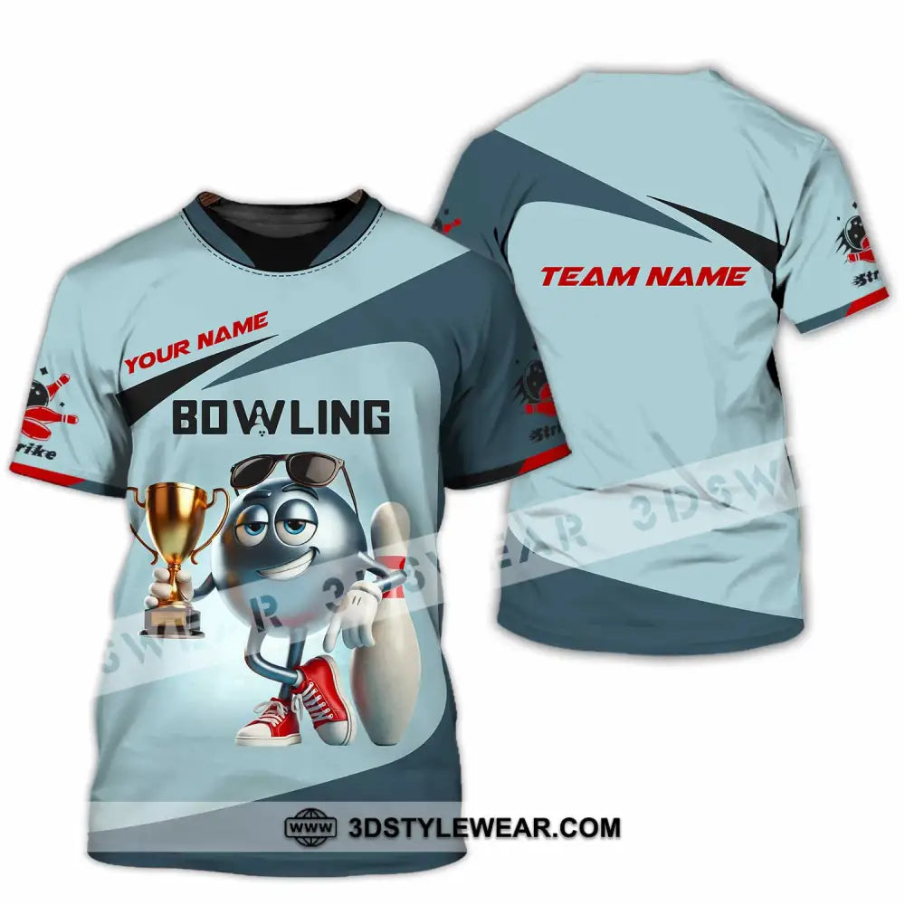 Unisex Shirt Custom Name And Team Bowling Polo Long Sleeve Love T-Shirt / S T-Shirt