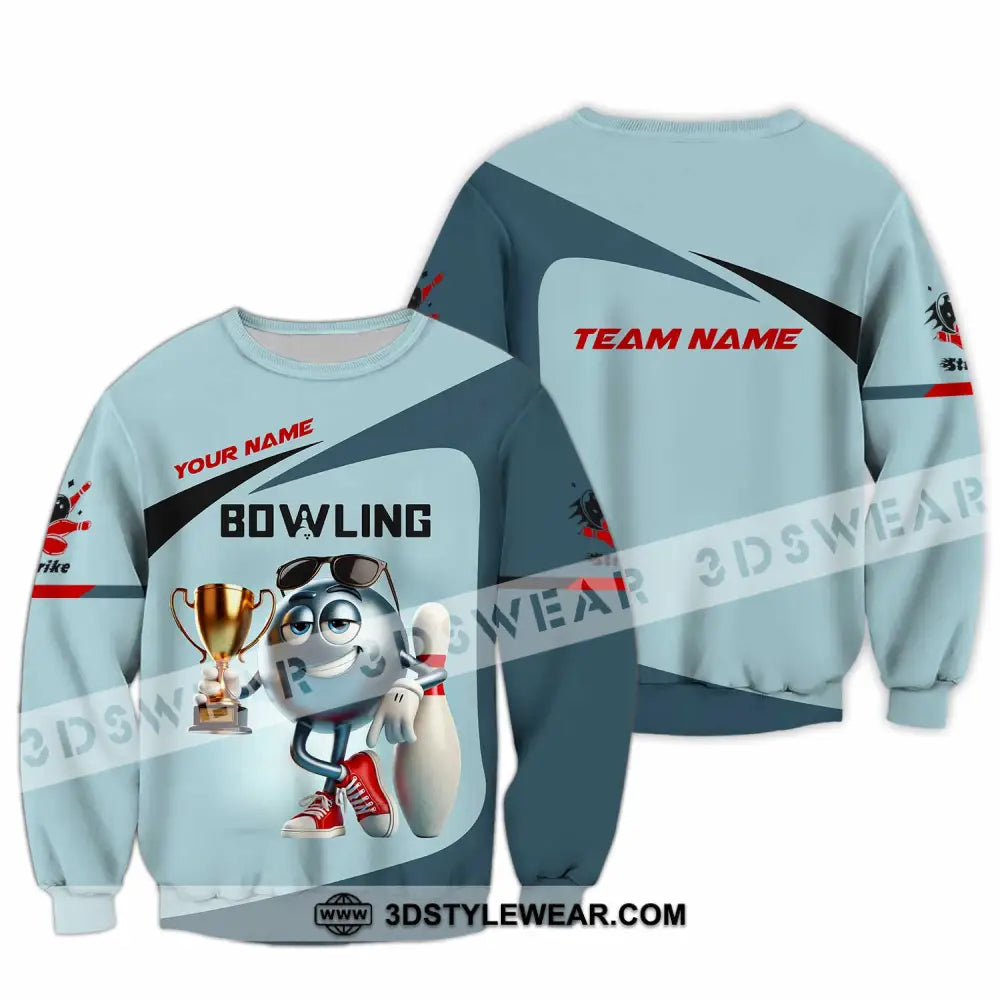 Unisex Shirt Custom Name And Team Bowling Polo Long Sleeve Love T-Shirt / S T-Shirt