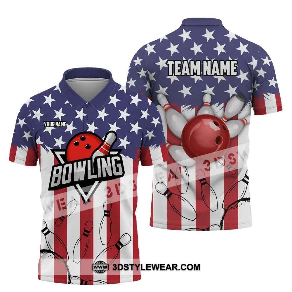 Unisex Shirt - Custom Name And Team Bowling Polo Lover Gift Player / S T-Shirt