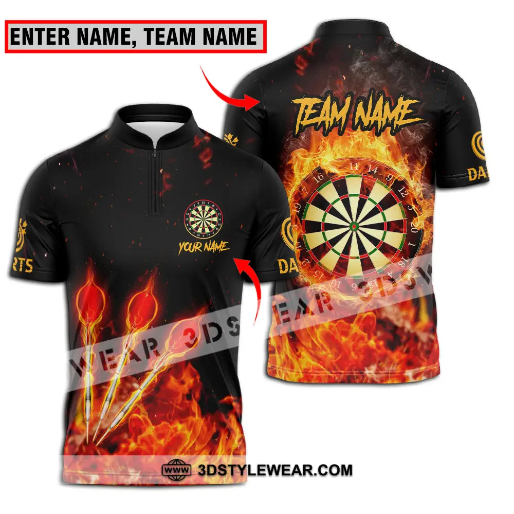 Unisex Shirt - Custom Name And Team Burning Darts T-Shirt