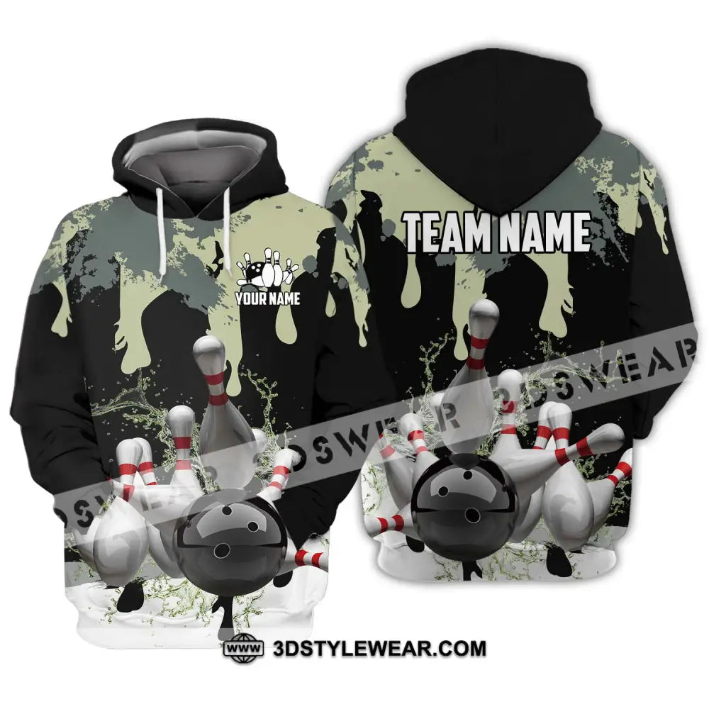 Unisex Shirt - Custom Name And Team Camouflage Color For Bowling Lover Hoodie / S T-Shirt