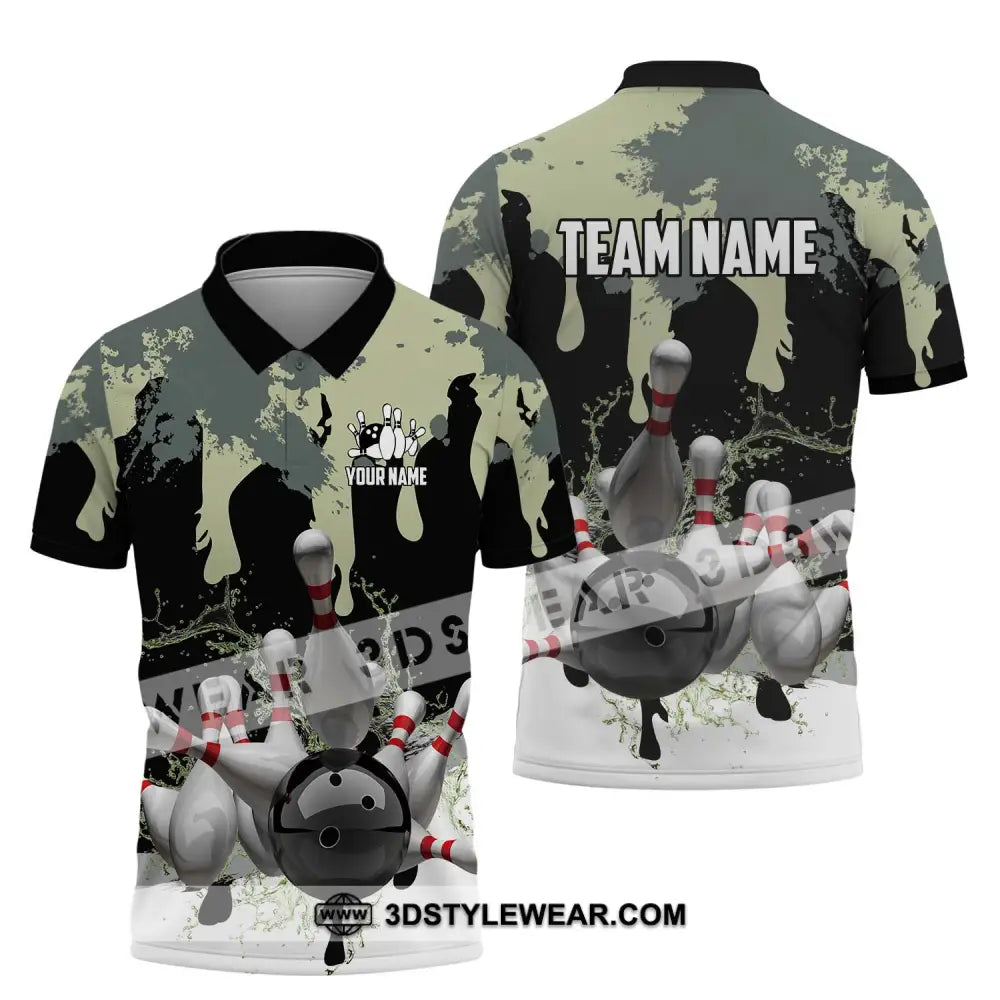 Unisex Shirt - Custom Name And Team Camouflage Color For Bowling Lover Polo / S T-Shirt