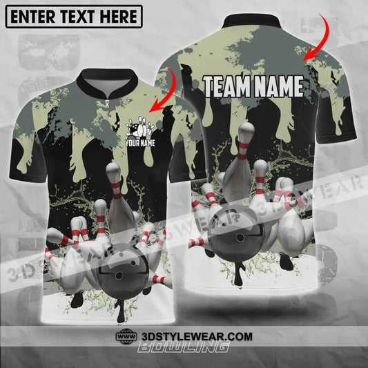 Unisex Shirt - Custom Name And Team Camouflage Color For Bowling Lover T-Shirt