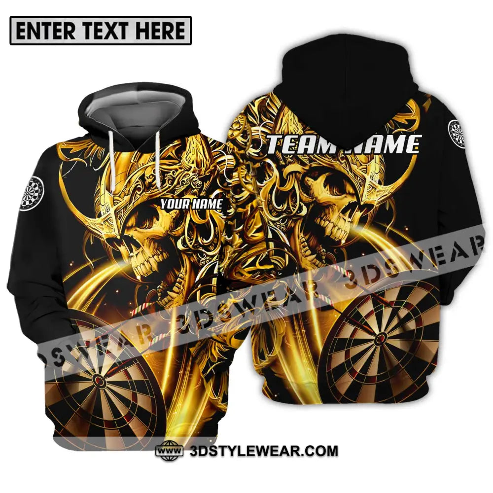 Unisex Shirt - Custom Name And Team Darts Gold Hoodie / S T-Shirt