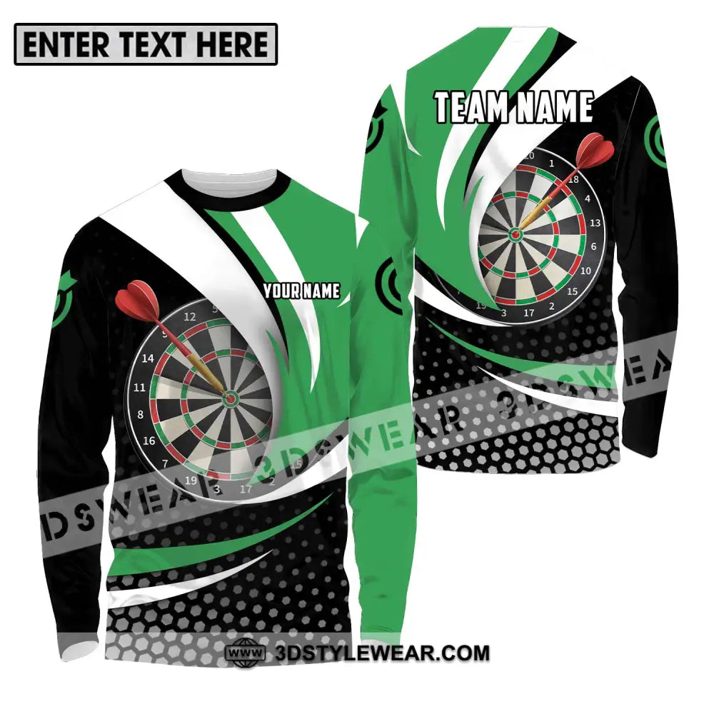 Unisex Shirt - Custom Name And Team Darts Lover Long Sleeve / S T-Shirt