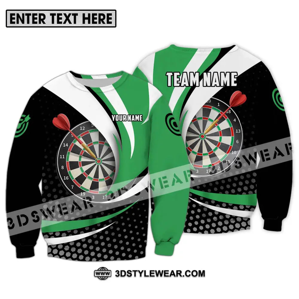 Unisex Shirt - Custom Name And Team Darts Lover Long Sleeve / S T-Shirt