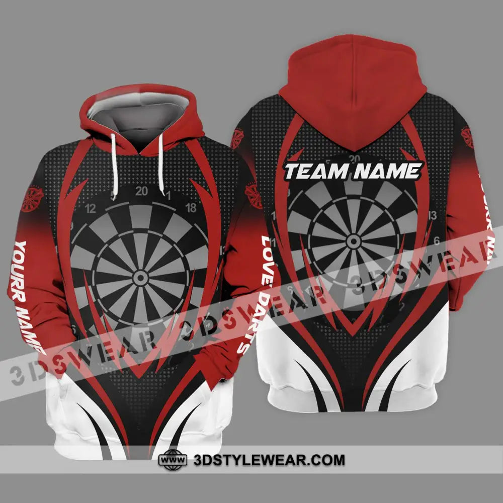 Unisex Shirt - Custom Name And Team Darts Sport Style Hoodie / S T-Shirt