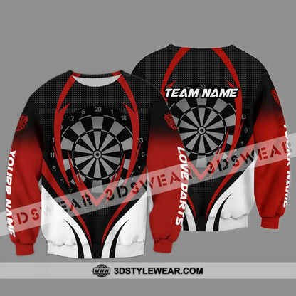 Unisex Shirt - Custom Name And Team Darts Sport Style Long Sleeve / S T-Shirt