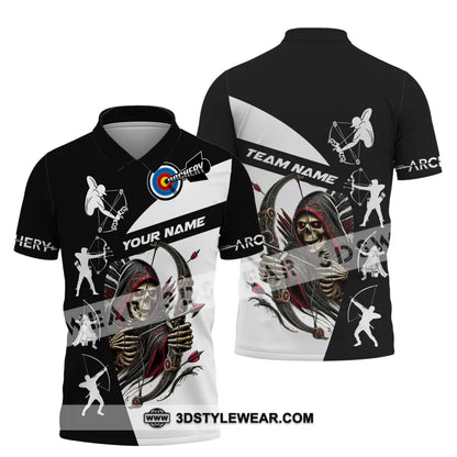 Unisex Shirt - Custom Name And Team Death Archery Polo / S T-Shirt