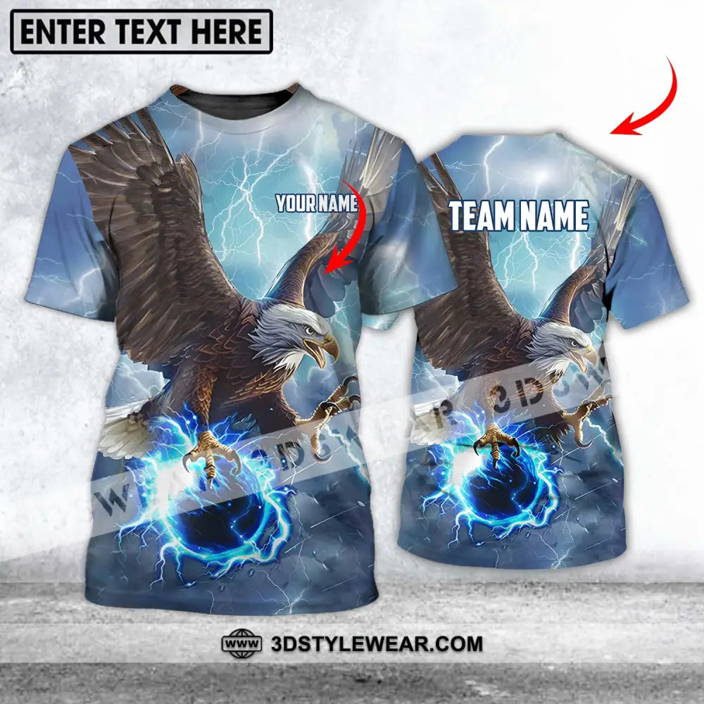 Unisex Shirt - Custom Name And Team Eagle Bowling King Of The Sky T-Shirt