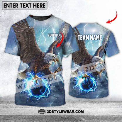 Unisex Shirt - Custom Name And Team Eagle Bowling King Of The Sky T-Shirt