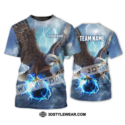 Unisex Shirt - Custom Name And Team Eagle Bowling King Of The Sky T-Shirt / S T-Shirt