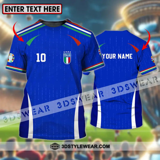 Unisex Shirt - Custom Name And Team Euro 2024 Italy T-Shirt