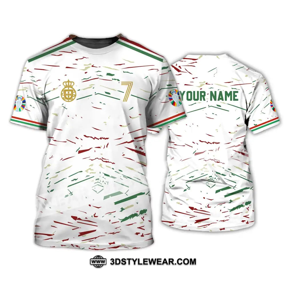 Unisex Shirt - Custom Name And Team Euro 2024 Line Color T-Shirt / S T-Shirt