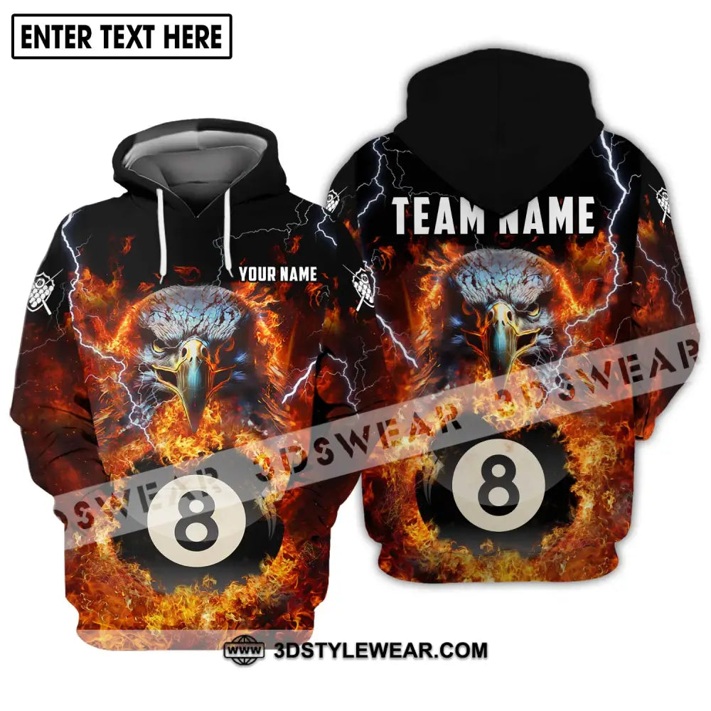 Unisex Shirt - Custom Name And Team Fire Eagle Hoodie / S T-Shirt