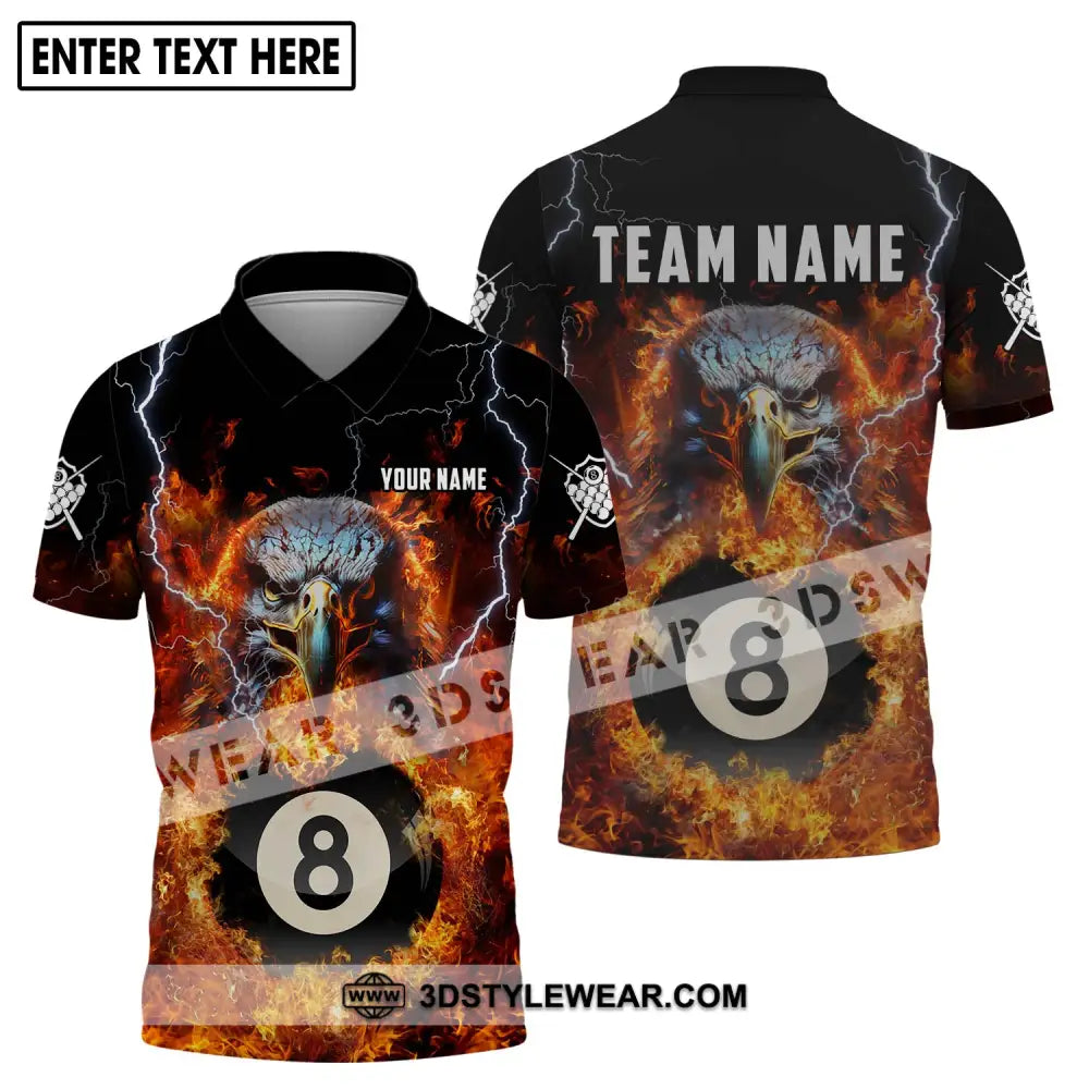 Unisex Shirt - Custom Name And Team Fire Eagle Polo / S T-Shirt