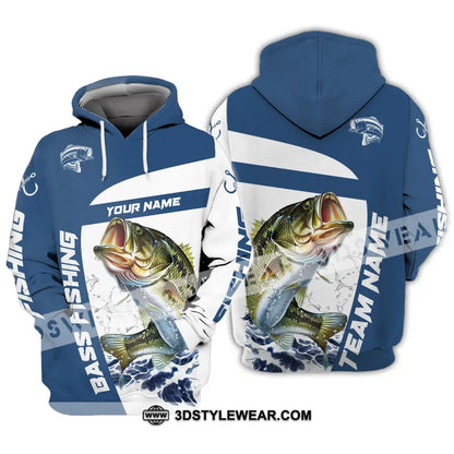 Unisex Shirt - Custom Name And Team Fishing Bass Hoodie / S T-Shirt