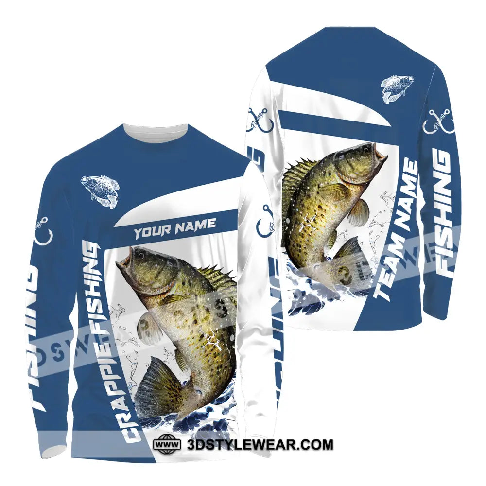 Unisex Shirt - Custom Name And Team Fishing Classic Long Sleeve / S T-Shirt